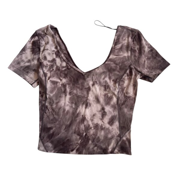 Lululemon Align t-shirt short sleeve fitted top size 2 tie dye